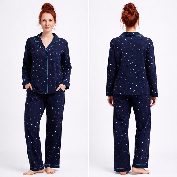 Gilligan & O'Malley Other - Gilligan & O’Malley NWOT Navy Print Cotton Flannel Pajamas Sizes: Sm | Med | Lrg